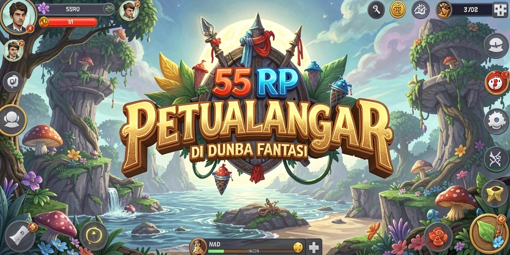 Screenshot gameplay petualangan 55RP yang menakjubkan.