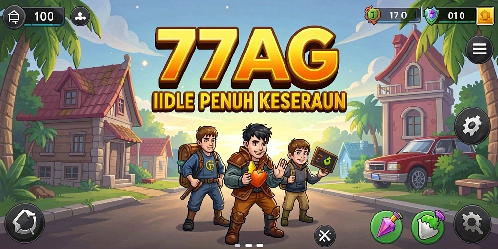 Tampilan gameplay 77AG yang menarik dan penuh warna.