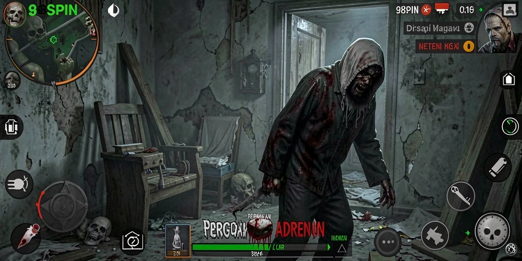 Gameplay mendebarkan dengan suasana horor yang intens.