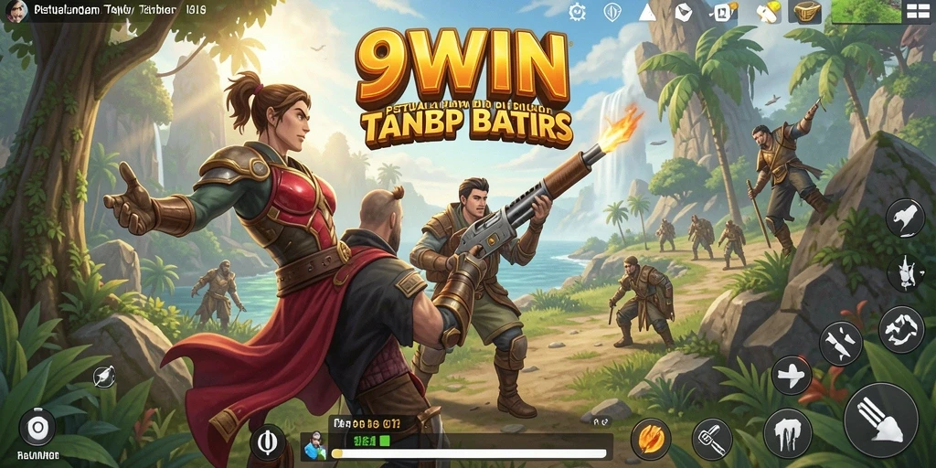Screenshot gameplay 9WIN menampilkan dunia terbuka yang luas dan detail.