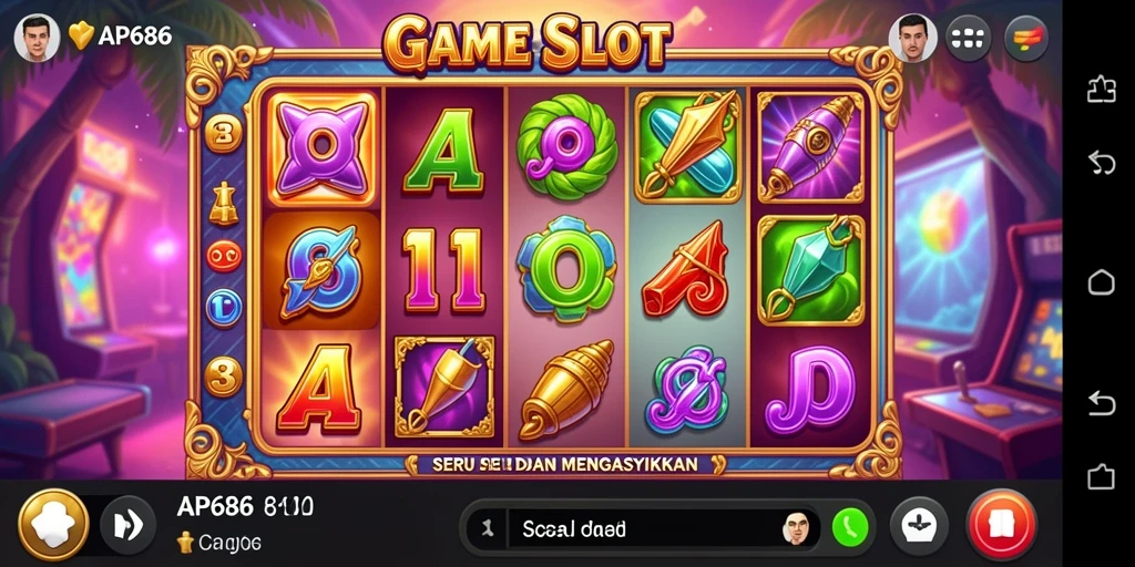 Tampilan menarik dari gameplay Slot AP686 dengan berbagai tema.