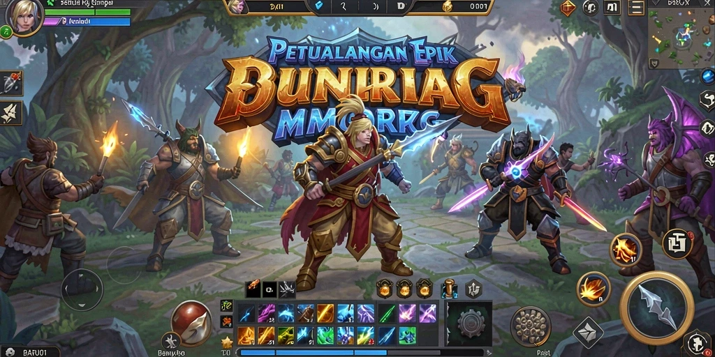 Tampilkan gameplay seru BARU01 dalam dunia MMORPG yang luas.