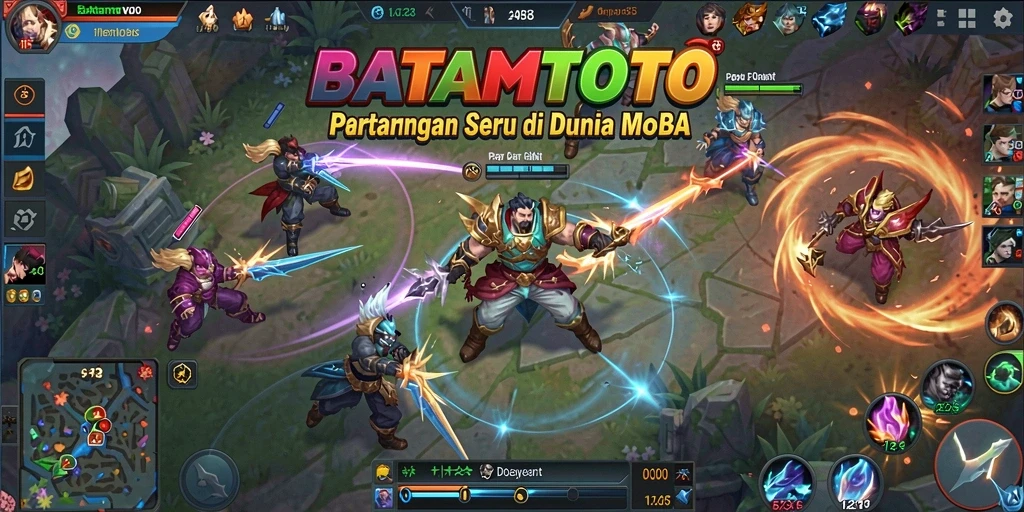 Gameplay seru dalam pertarungan MOBA di BATAMTOTO.