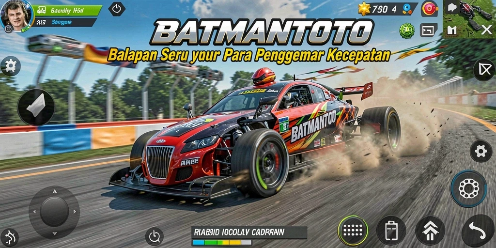 Tampilan gameplay seru di sirkuit balap <strong>BATMANTOTO</strong>.