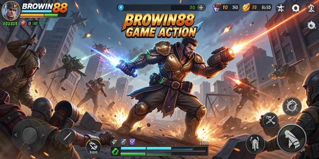 Screenshot gameplay BROWIN88 menampilkan aksi seru dan mendebarkan.