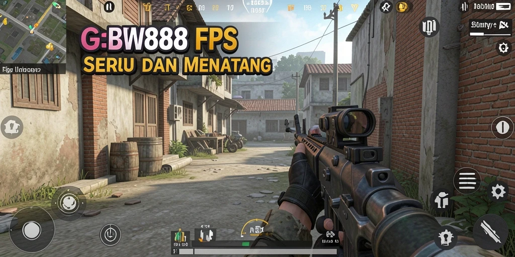 Screenshot gameplay BW888 dengan aksi intens FPS.