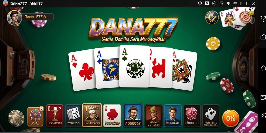 Tampilan gameplay seru DANA777 dalam permainan Domino.