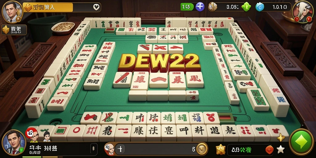 Screenshot gameplay DEWA22 menunjukkan keseruan bermain Mahjong.