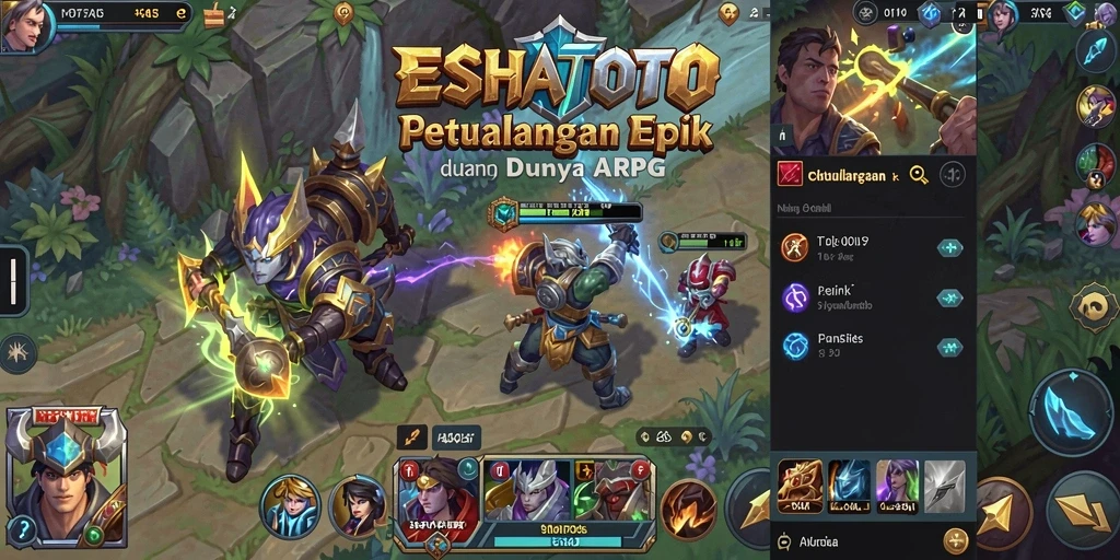 Screenshot gameplay ESHATOTO menampilkan petualangan menegangkan di dunia ARPG.