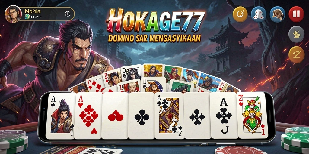 Tampilan menarik dari gameplay Domino HOKAGE77 yang seru.