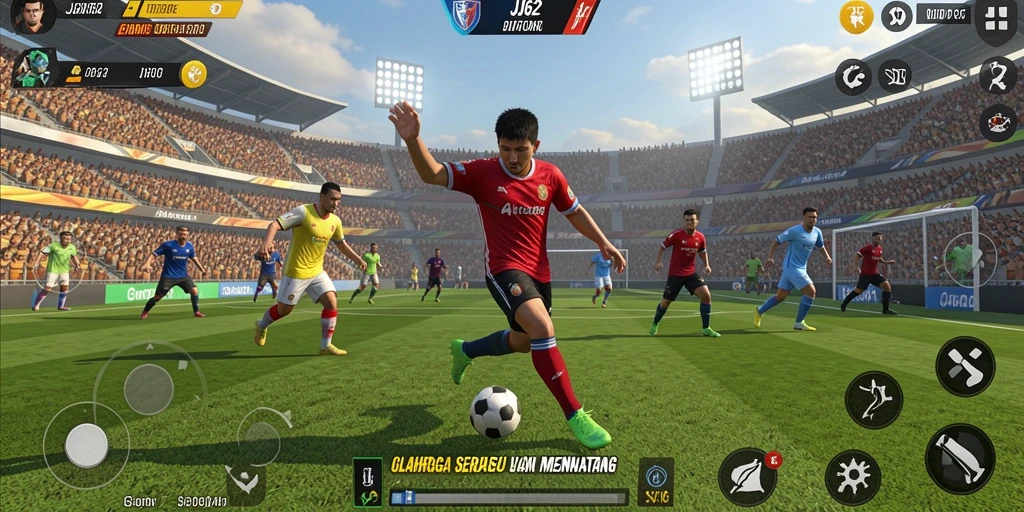 Screenshot gameplay <strong>JJ62</strong> menampilkan aksi olahraga yang mendebarkan.