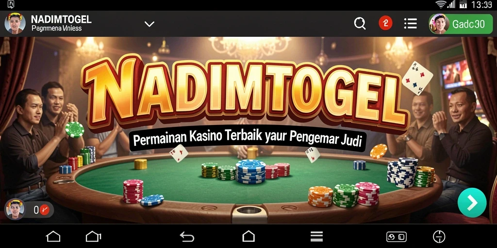 Tampilan gameplay seru di NADIMTOGEL saat bermain Kasino.