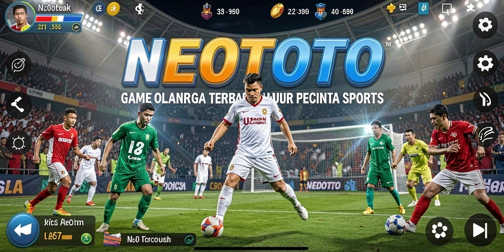 Screenshot NEOTOTO menampilkan serunya gameplay olahraga yang kompetitif.