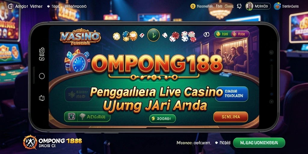 Tampilan menarik dari gameplay OMPONG188 di Live Casino.