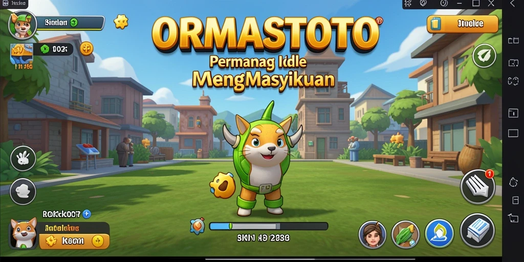 Tangkapan layar ORMASTOTO menampilkan gameplay santai dan interaksi sosial.