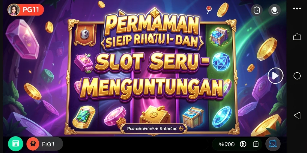 Tampilan utama PG11 menampilkan gameplay menarik dengan simbol berwarna-warni.