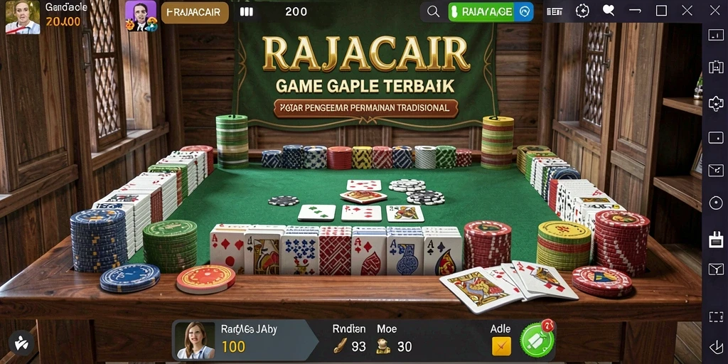 Tampilan gameplay menarik dari RAJACAIR saat bermain gaple.