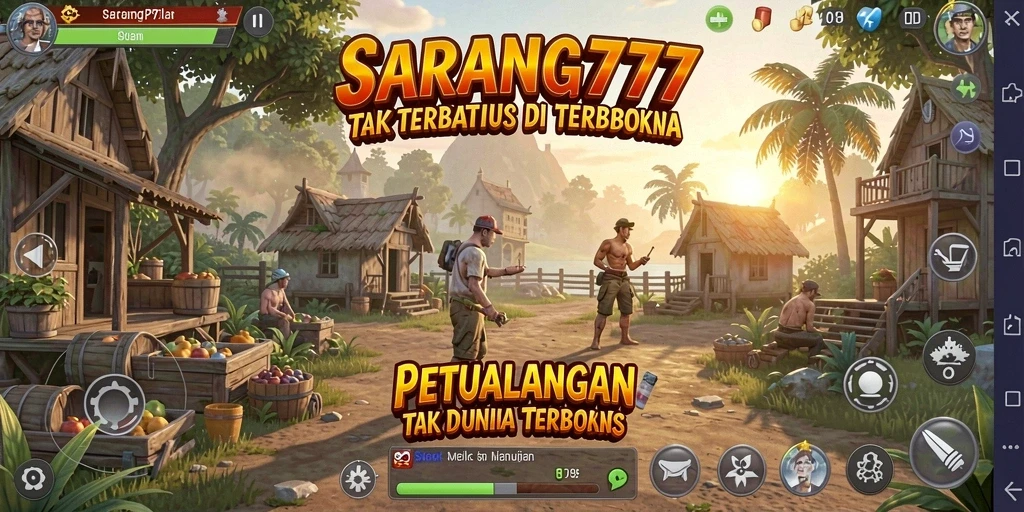 Tampilan gameplay Open World yang memukau dalam SARANG777.