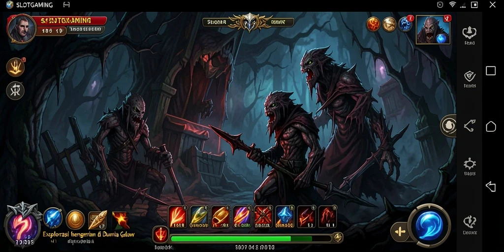 Tampilan gameplay yang intens dan menegangkan dalam SLOTGAMING.