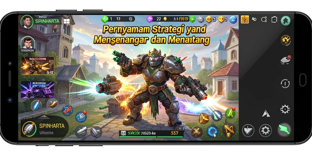 Tampilan Gameplay Menarik SPINHARTA dengan elemen Strategi yang Kuat.