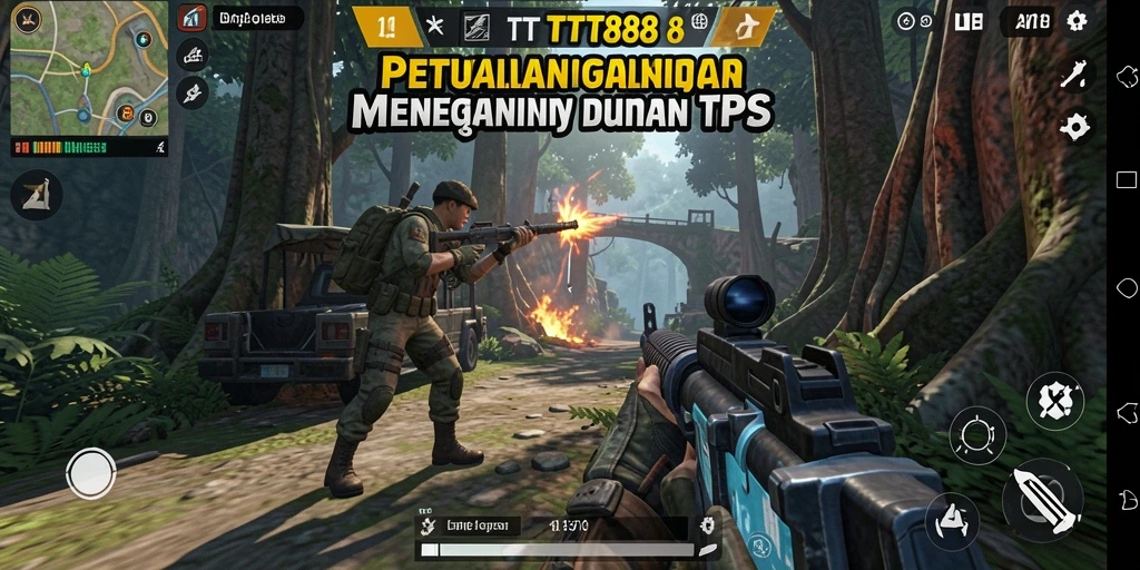 Screenshot menunjukkan aksi seru dalam gameplay TPS TTT888.