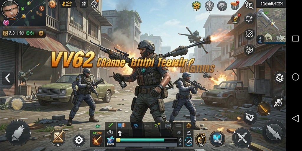 Tangkapan layar gameplay strategi yang menegangkan dari VV62.