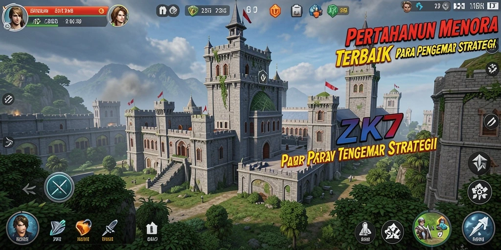 Gameplay ZK7 yang mendebarkan dalam Tower Defense.