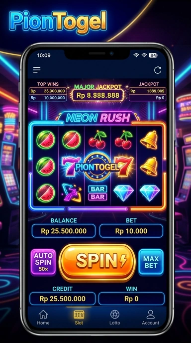 Tampilan antarmuka piontogel yang user-friendly.